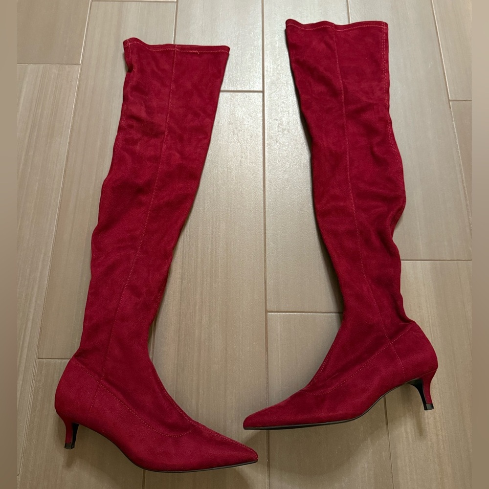 Red Over-the-Knee Boots